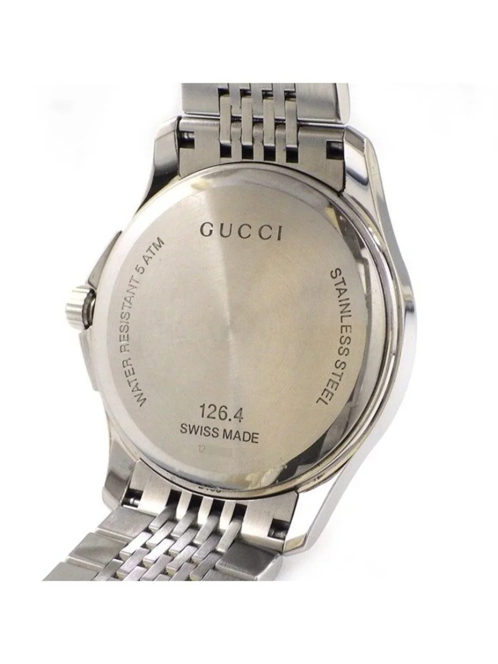 Gucci Watch G-Timeless 126.4 Date Luminous Hand 12 Point Diamond Index Diamante